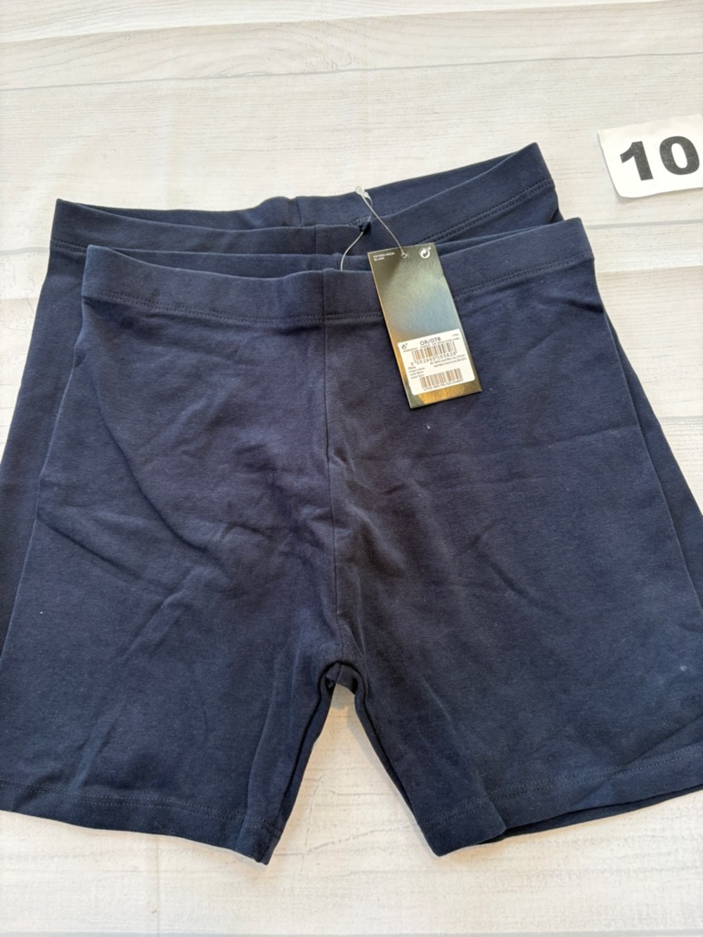 next Navy Blue Stretch Shorts x2